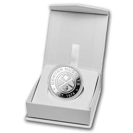NBA Denver Nuggets 1 oz Silver Round (w/Box)