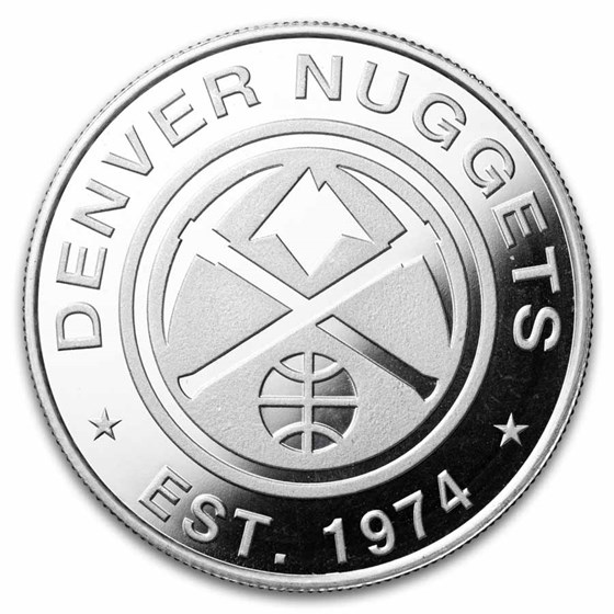 NBA Denver Nuggets 1 oz Silver Round