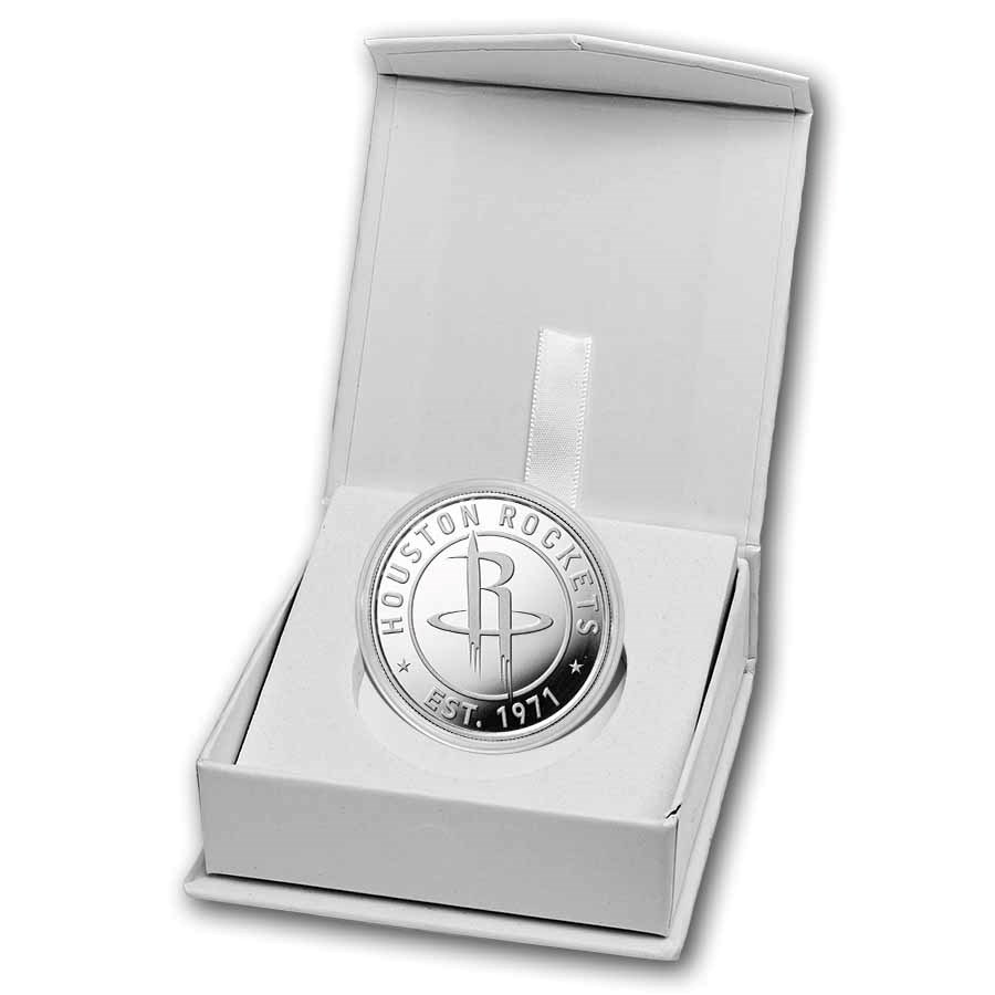 NBA Houston Rockets 1 oz Silver Round (w/Box)