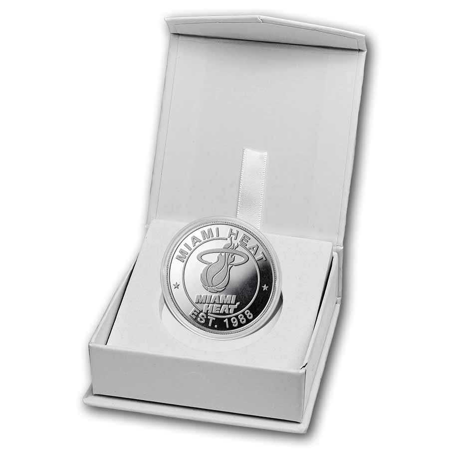 NBA Miami Heat 1 oz Silver Round (w/Box)