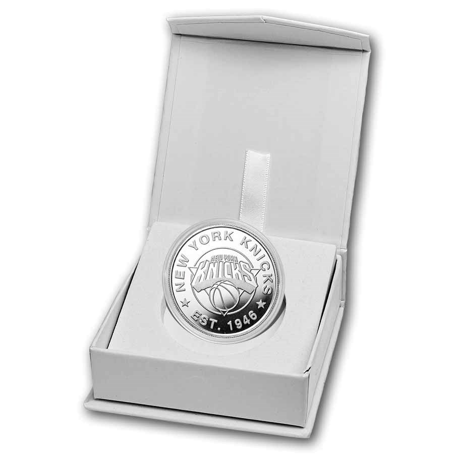 NBA New York Knicks 1 oz Silver Round (w/Box)