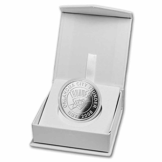 NBA Oklahoma City Thunder 1 oz Silver Round (w/Box)