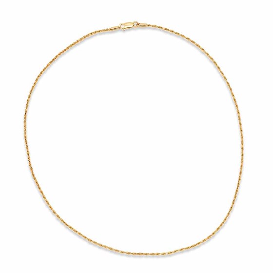 Nebü 22K Gold 2.3 mm 17 cm Rope Chain Bracelet