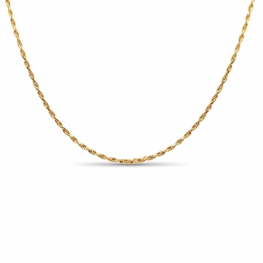 Nebü 22K Gold 2.3 mm 18" Rope Chain