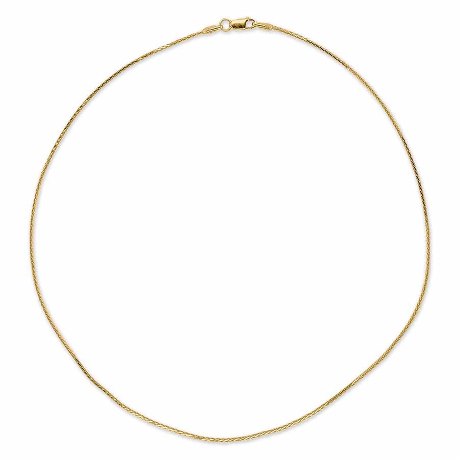 Nebü 22K Gold 2.4 mm 17 cm Wheat Chain Bracelet