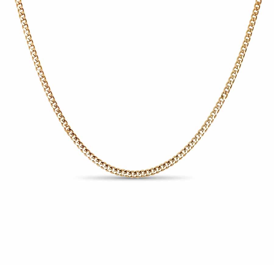 Nebü 22K Gold 2.4 mm 18" Flat Curb Chain