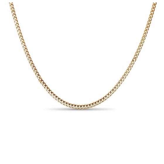 Nebü 22K Gold 2.4 mm 18" Flat Curb Chain Nebü 22K Gold 2.4 mm 18" Flat Curb Chain