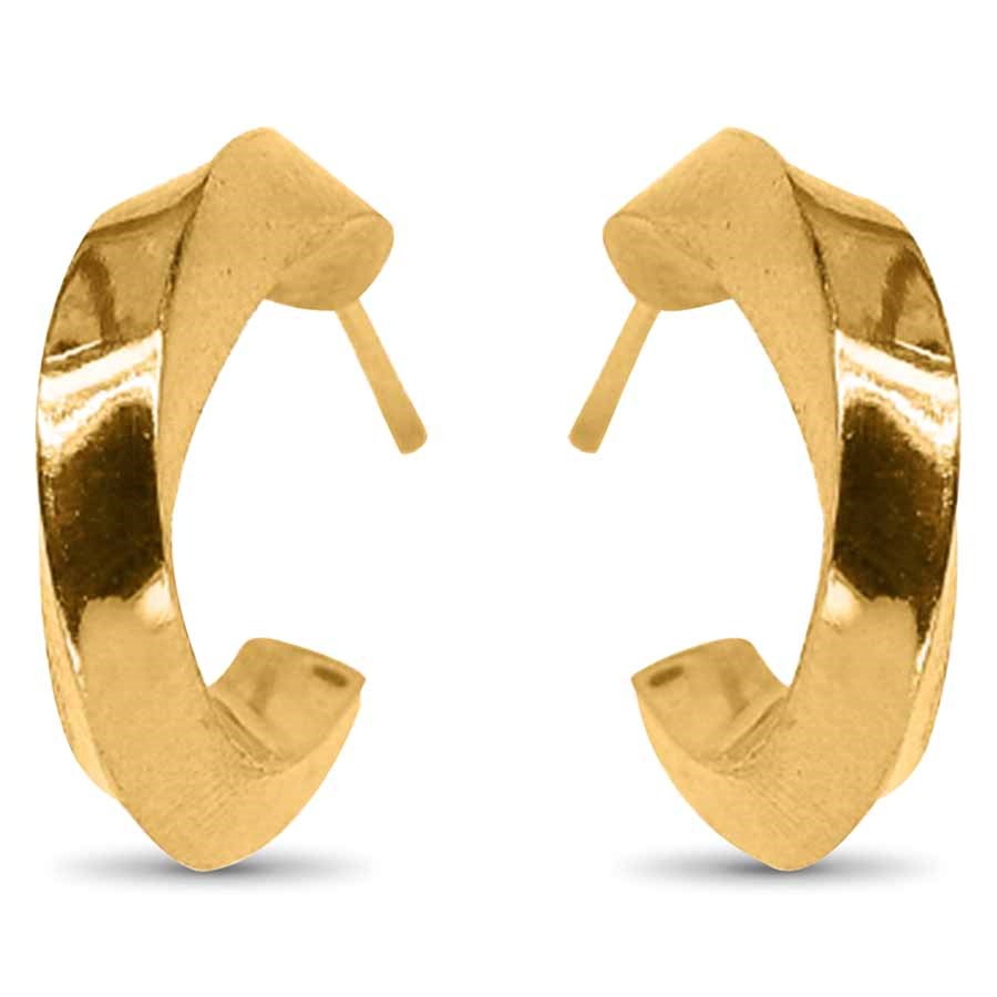 Nebü 24K Chunky Twist Hoop Earrings