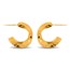 Nebü 24K Chunky Twist Hoop Earrings
