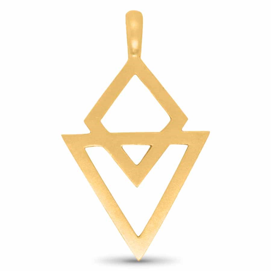 Nebü 24K Diamond and Arrow Pendant