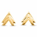 Nebü 24K Double V Stud Earrings