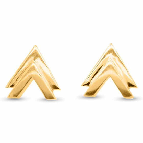 Nebü 24K Double V Stud Earrings Nebü 24K Double V Stud Earrings