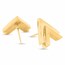 Nebü 24K Double V Stud Earrings