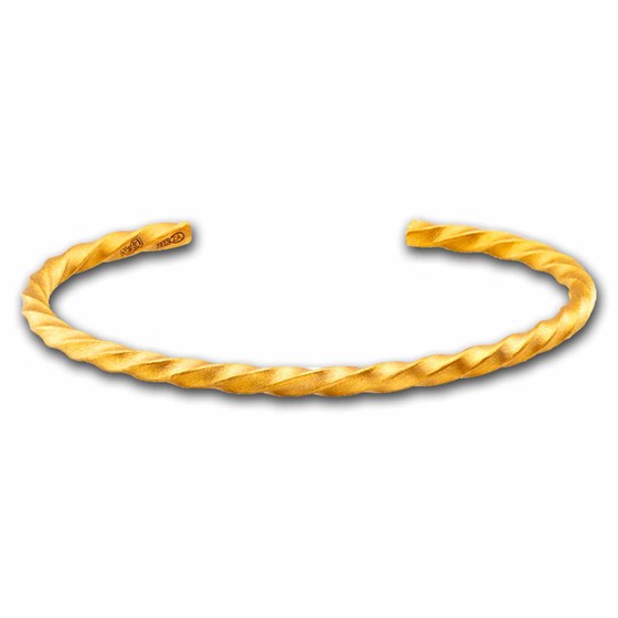 Nebü 24K Gold Twist Bullion Bangle Nebü 24K Gold Twist Bullion Bangle