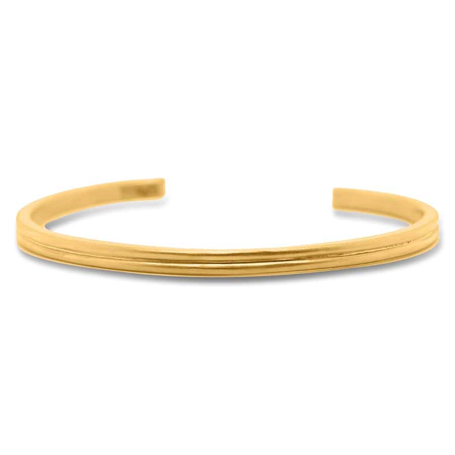 Nebü 24K Grooved Double Band Bracelet