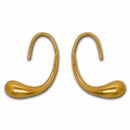 Nebü 24K Polished Water Droplet Earrings