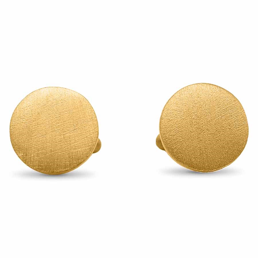Nebü 24K Textured Disc Cufflinks