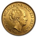 Netherlands Gold 10 Guilders (Random) AU