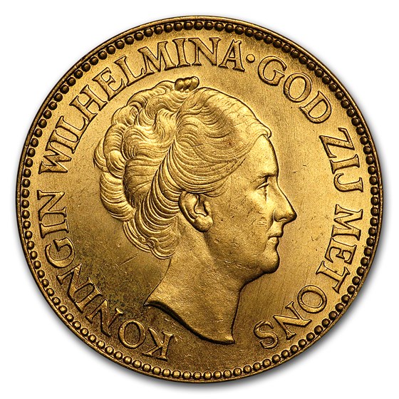 Netherlands Gold 10 Gulden (Random) AU Netherlands Gold 10 Gulden (Random) AU