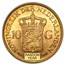 Netherlands Gold 10 Gulden (Random) Avg Circ