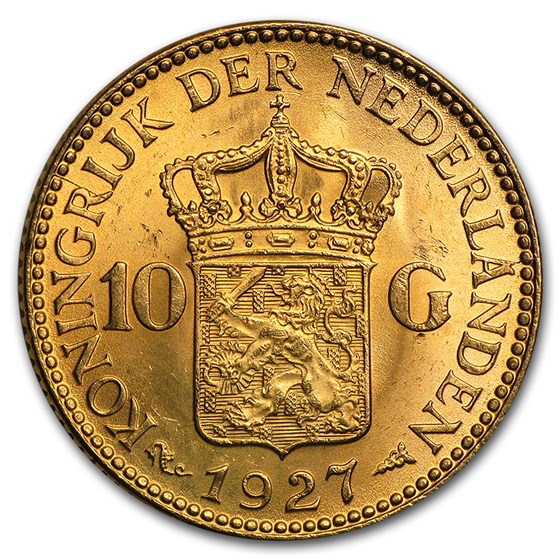 Netherlands Gold 10 Gulden (Random) BU Netherlands Gold 10 Gulden (Random) BU