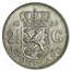 Netherlands Silver 2 1/2 Gulden Average Circ (ASW .3472)