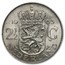 Netherlands Silver 2 1/2 Gulden Juliana AU/BU (Random Dates)