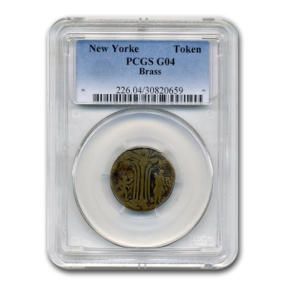 New Yorke Token Good-4 PCGS (Brass) New Yorke Token Good-4 PCGS (Brass)