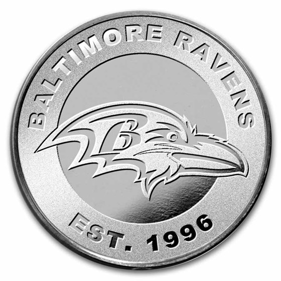 NFL Baltimore Ravens 1 oz Silver Round