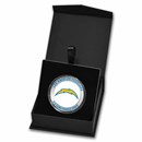 NFL Los Angeles Chargers 1 oz Silver Colorized Round (w/Box)