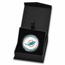 NFL Miami Dolphins 1 oz Silver Colorized Round (w/Box)