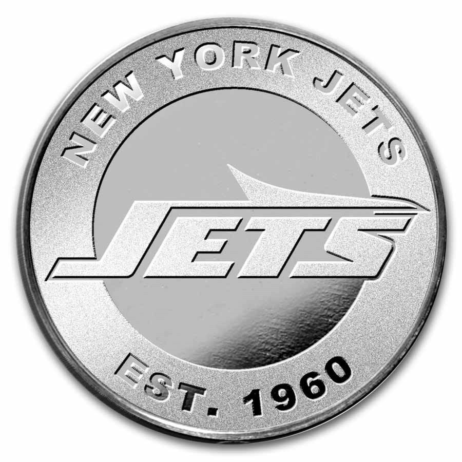 NFL New York Jets 1 oz Silver Round