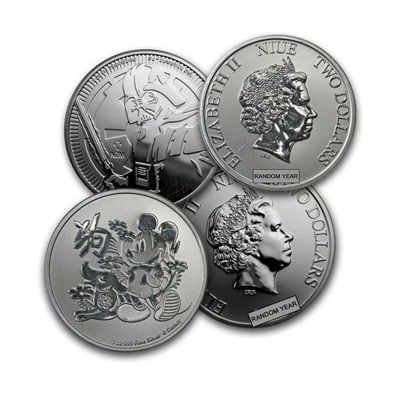 Niue 1 oz Silver $2 Disney BU (Random, Abrasions) Niue 1 oz Silver $2 Disney BU (Random, Abrasions)