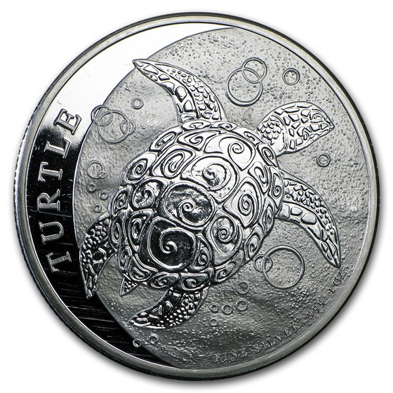 Niue 1 oz Silver Hawksbill Turtle (Abrasions) Niue 1 oz Silver Hawksbill Turtle (Abrasions)