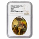 No Date Israel Gold Medal Pissarro The Foot Bath MS-67 NGC
