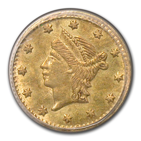 (No Date) Liberty Round 25 Cent Gold MS-62 PCGS (BG-222) (No Date) Liberty Round 25 Cent Gold MS-62 PCGS (BG-222)