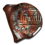 NO DATE Lincoln Cent MS-65 NGC (Red/Brown, Foldover Strike)