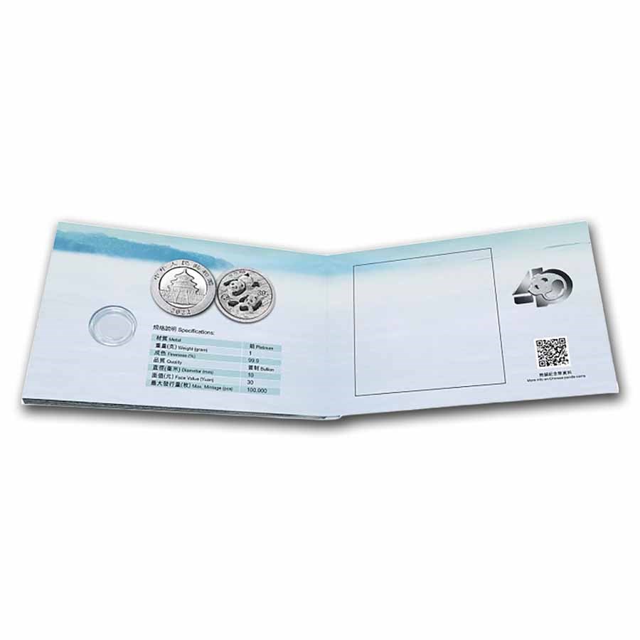 OGP Booklet - 2022 1 gram Panda Platinum BU (Empty)