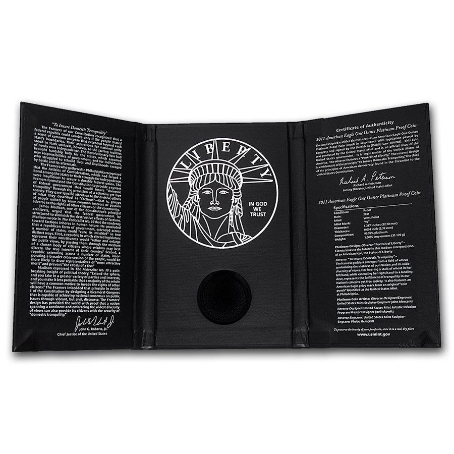 OGP Box - 2011 1 oz Platinum Eagle Proof Preamble Coin (Empty)