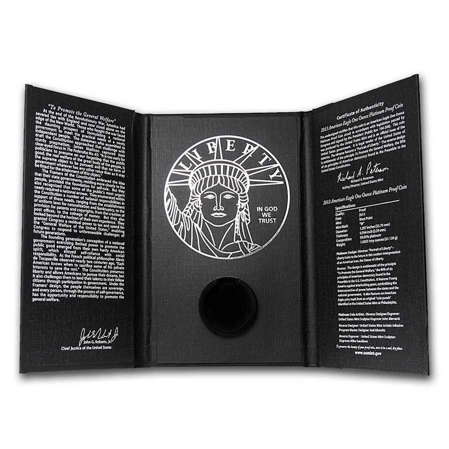 OGP Box - 2013 1 oz Platinum Eagle Proof Preamble Coin (Empty)