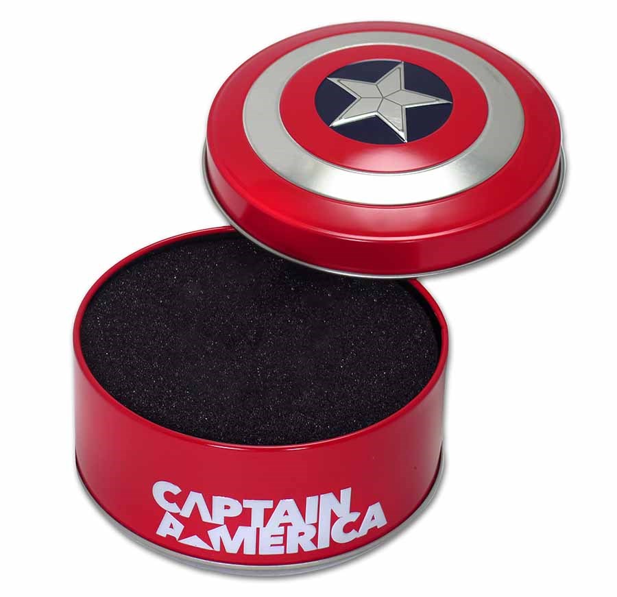 OGP Box - 2019 Fiji Silver Domed "Capt America" Shield (Empty)