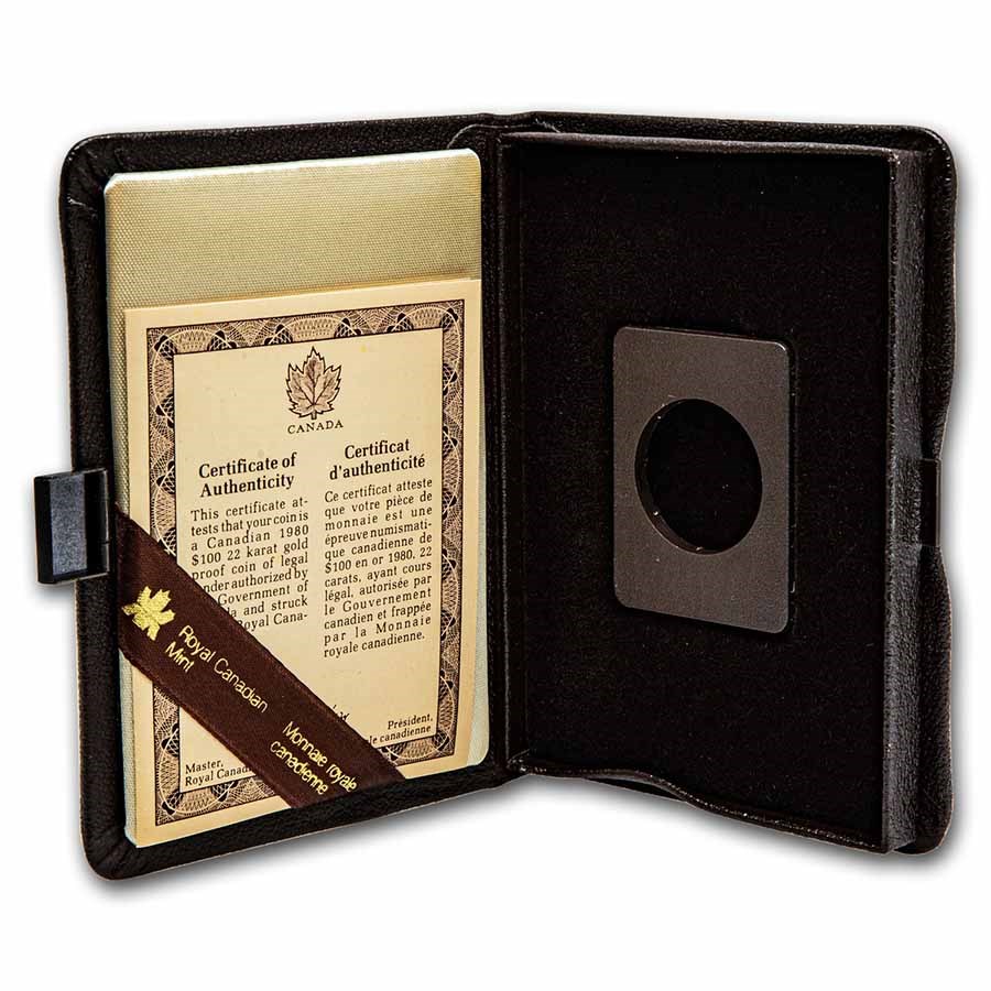 OGP Box & COA-1980 Canada 1/2 oz $100 Arctic Territories (Empty)