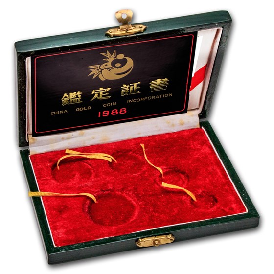 OGP Box & COA - 1988 China 5-Coin Gold Panda Proof Set (Empty) OGP Box & COA - 1988 China 5-Coin Gold Panda Proof Set (Empty)