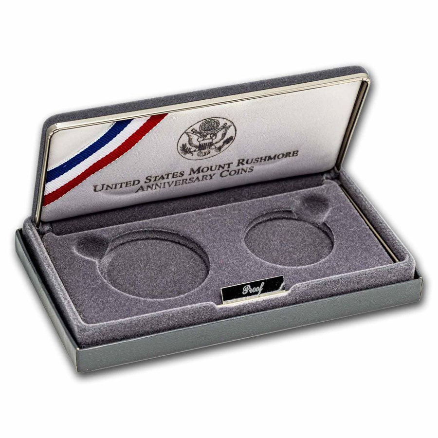OGP Box & COA - 1991 Mount Rushmore Proof Set 2-Coin (Empty)