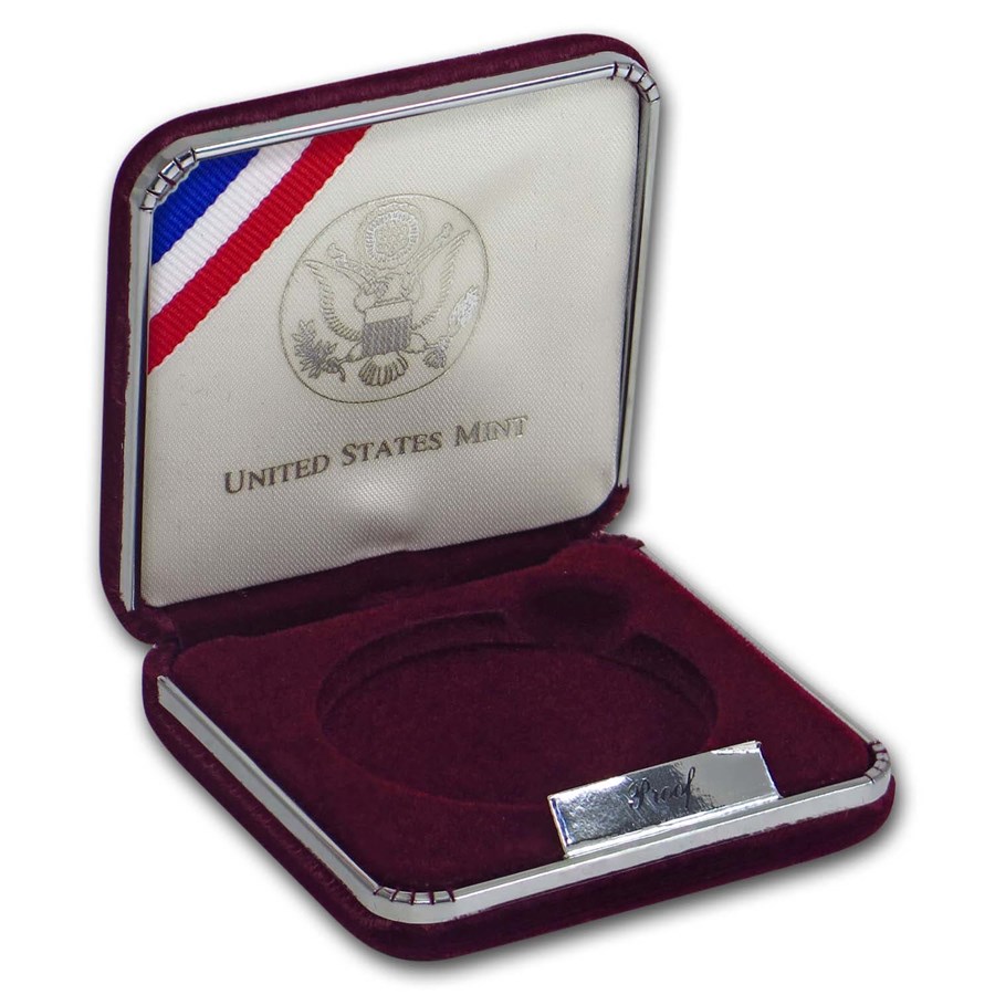 OGP Box & COA - 1993-S Jefferson 250th Anniv $1 Silver Commem Pf