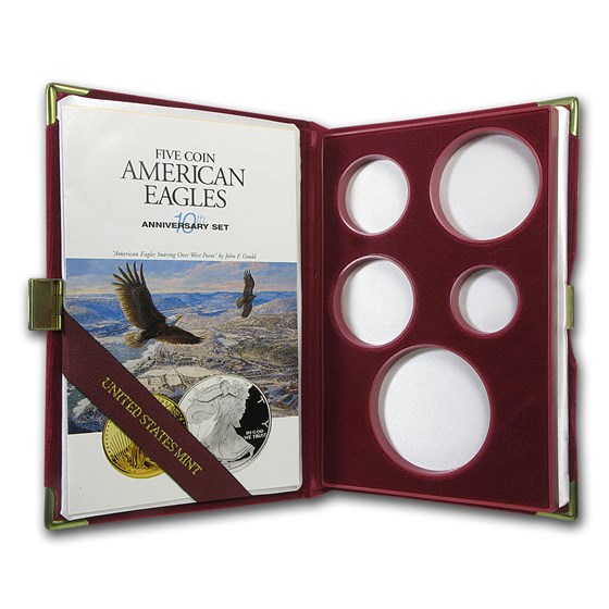 OGP Box & COA - 1996 10th Anniversary 5-Coin Proof Eagle Set OGP Box & COA - 1996 10th Anniversary 5-Coin Proof Eagle Set