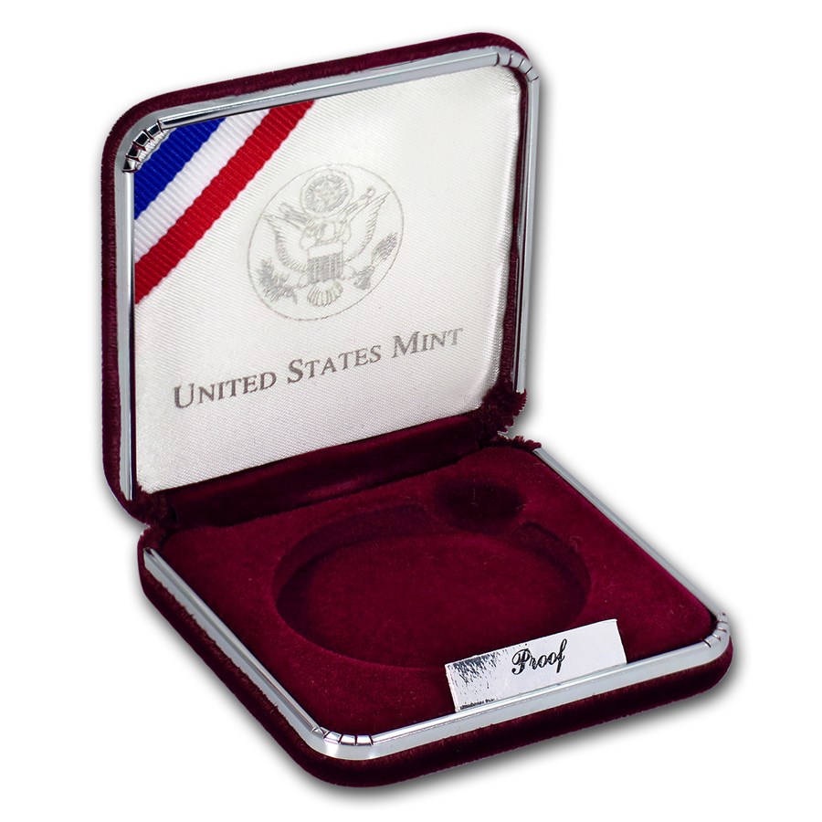 OGP Box & COA - 1996-P Olympic High Jump $1 Silver Commem Proof