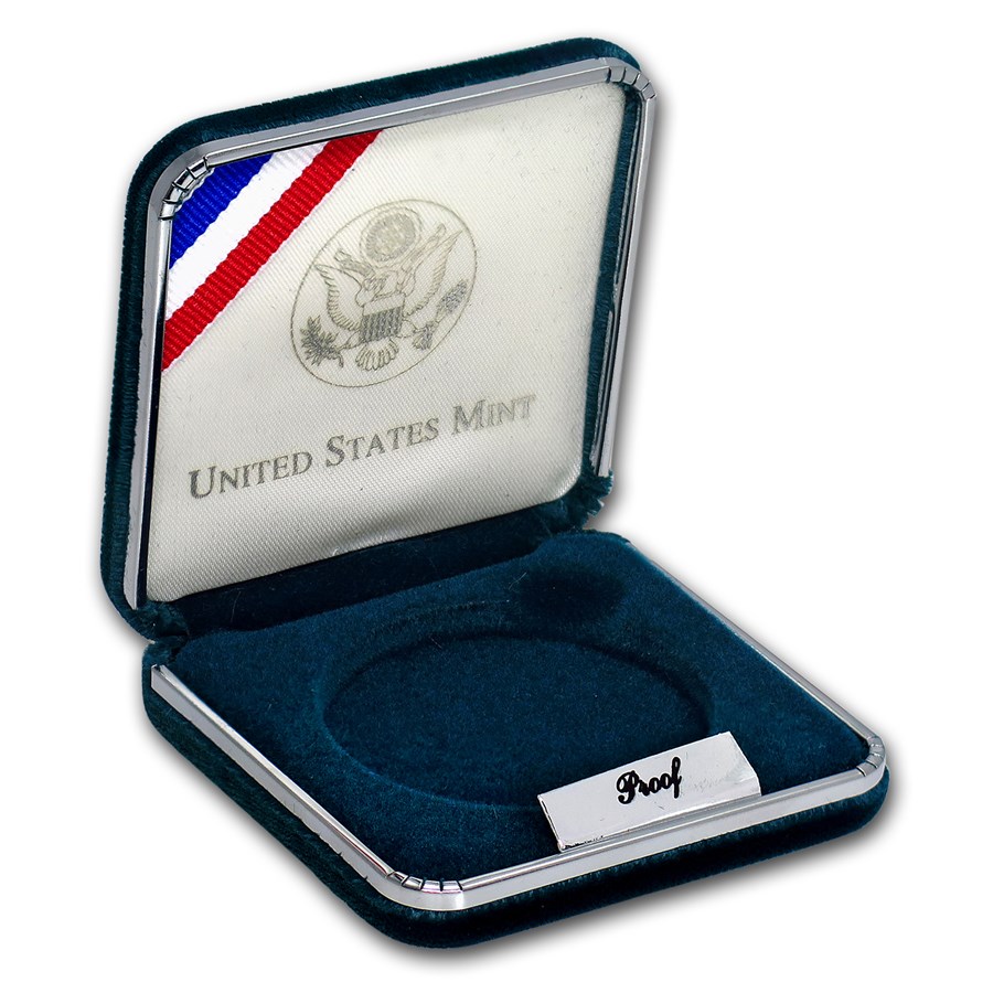 OGP Box & COA - 1998-S Black Patriots $1 Silver Commem Proof