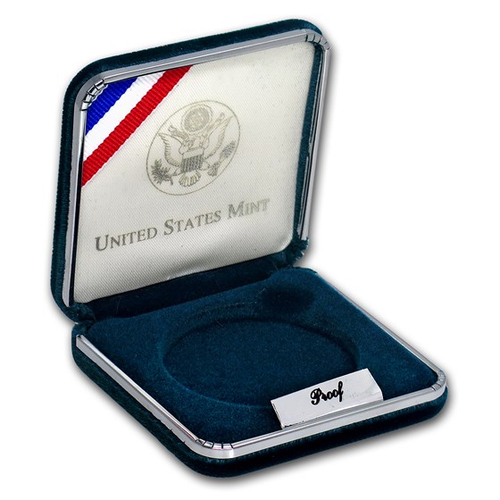 OGP Box & COA - 1998-S Black Patriots $1 Silver Commem Proof OGP Box & COA - 1998-S Black Patriots $1 Silver Commem Proof