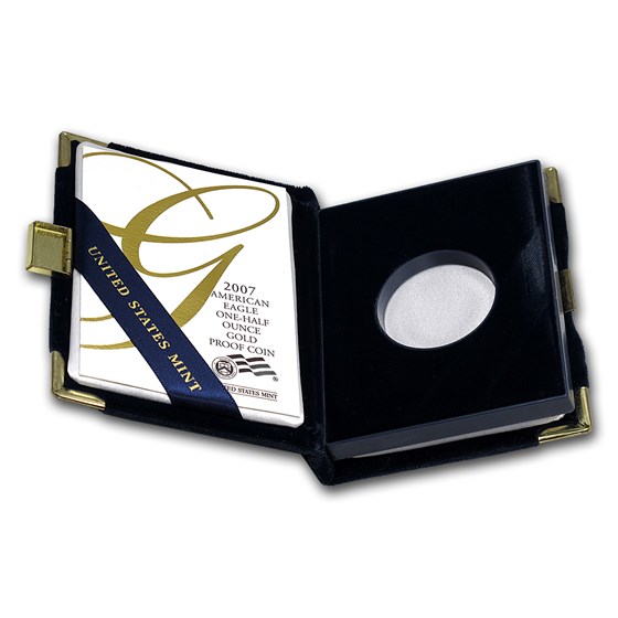 OGP Box & COA - 2007-W 1/2 oz Proof Gold American Eagle OGP Box & COA - 2007-W 1/2 oz Proof Gold American Eagle